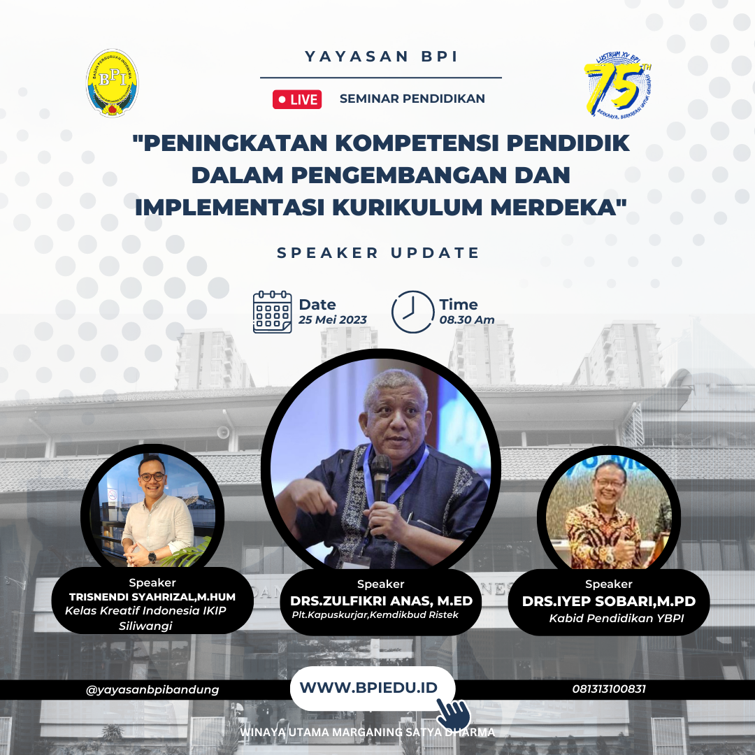 Seminar Pendidikan Yayasan BPI (Speaker Update)